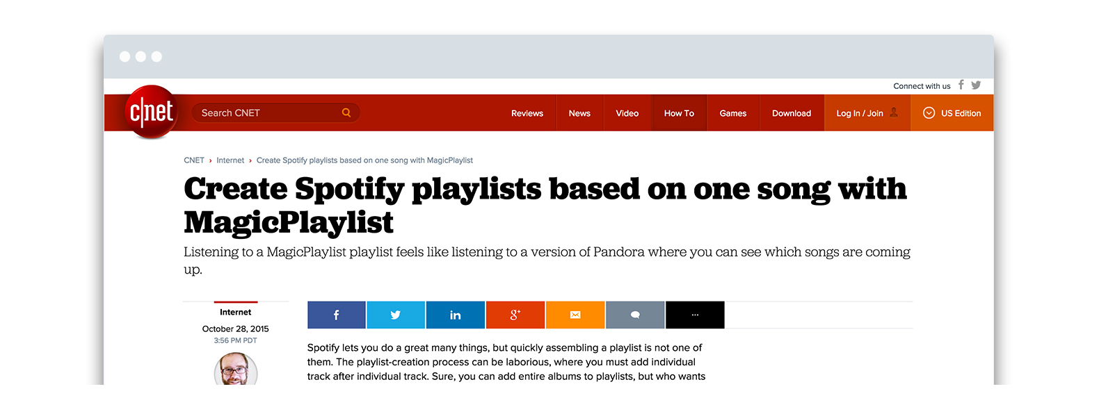 CNET - Create Spotify playlists based on one song with MagicPlaylist