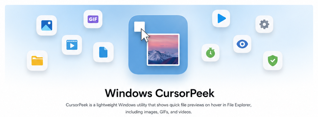 Windows CursorPeek — quick file previews in File Explorer