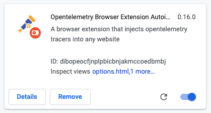 This image shows the extension being installed in chrome://extensions