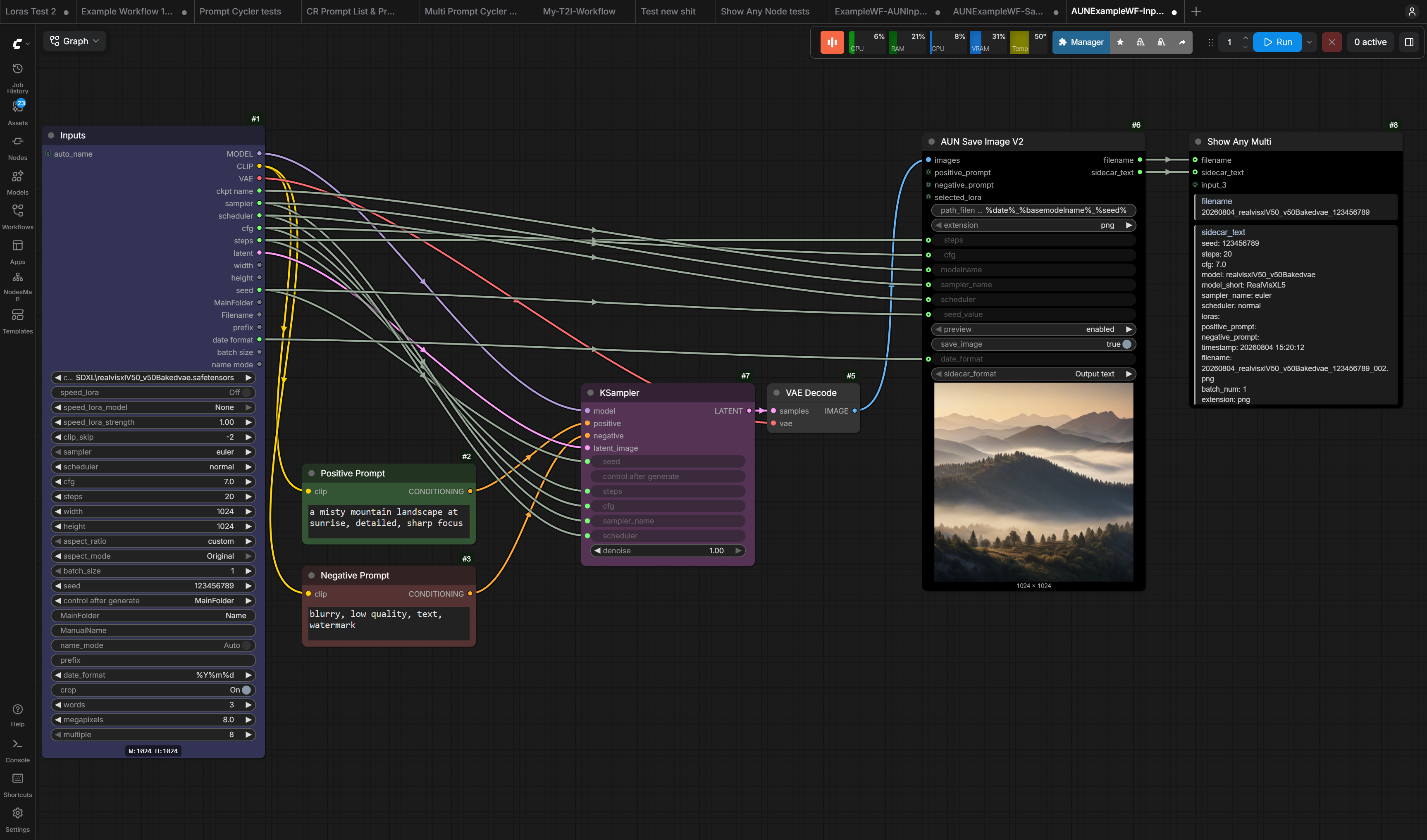 AUN Inputs bundle workflow example