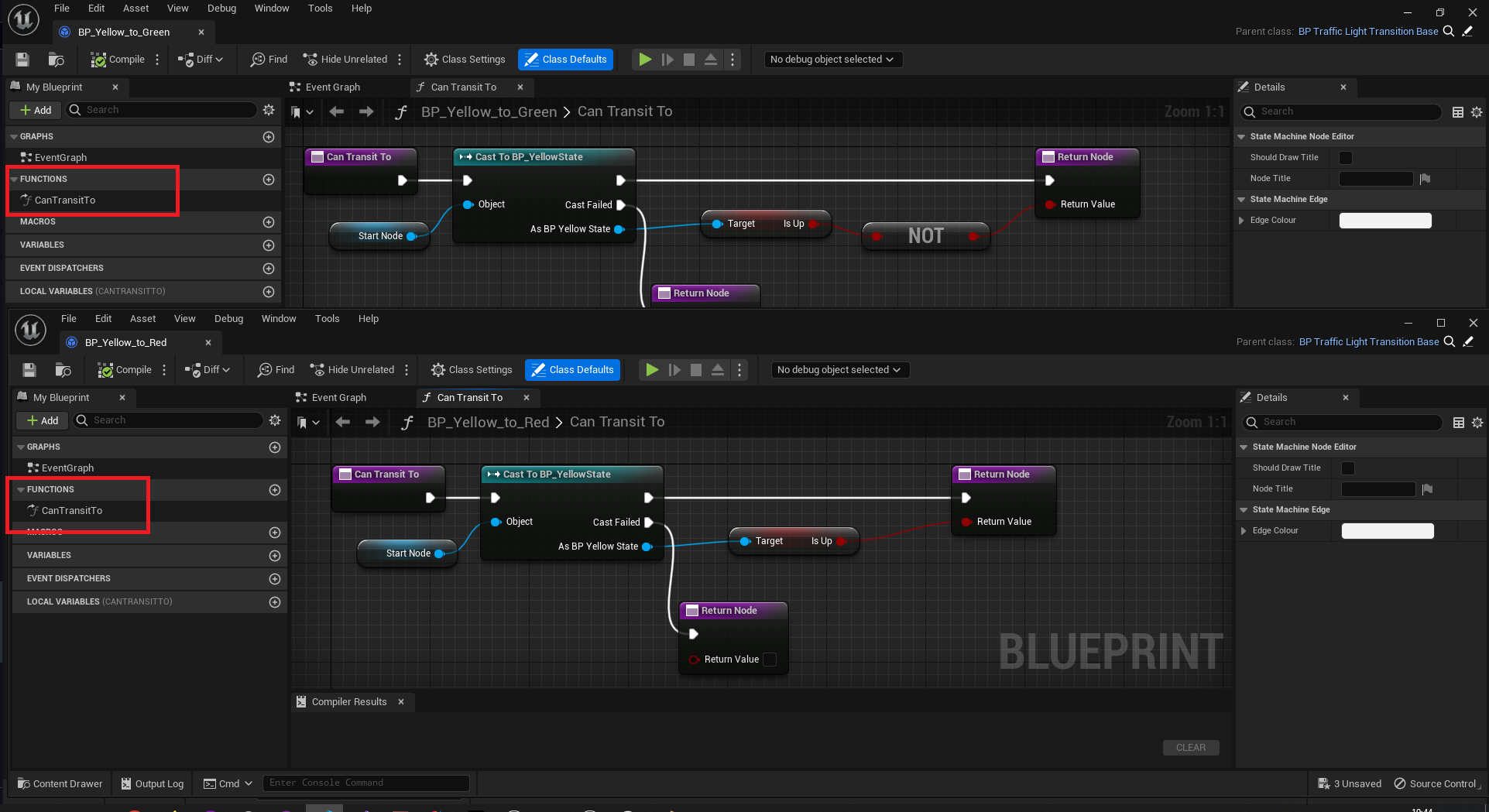 Transitions colors