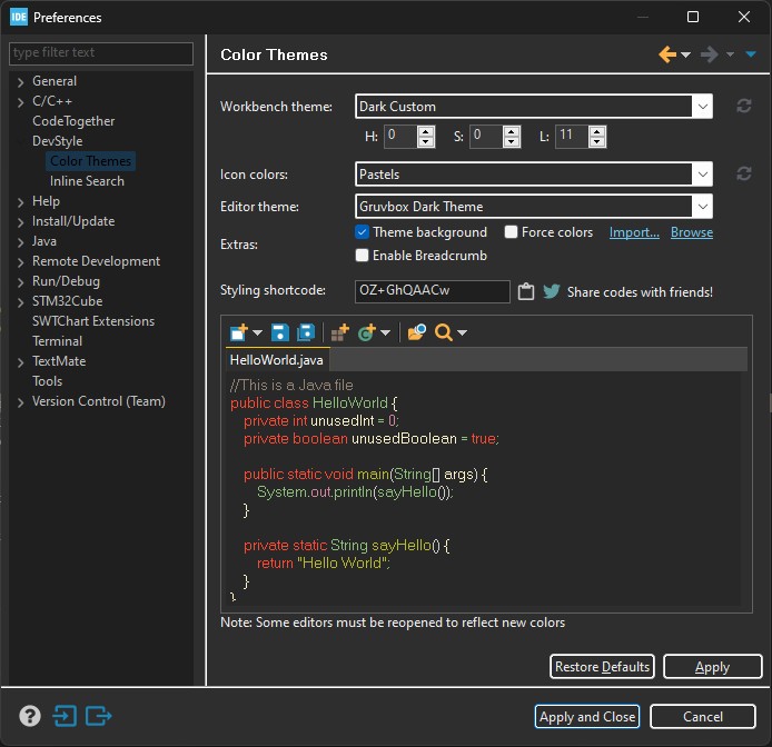 Eclipse Configuration