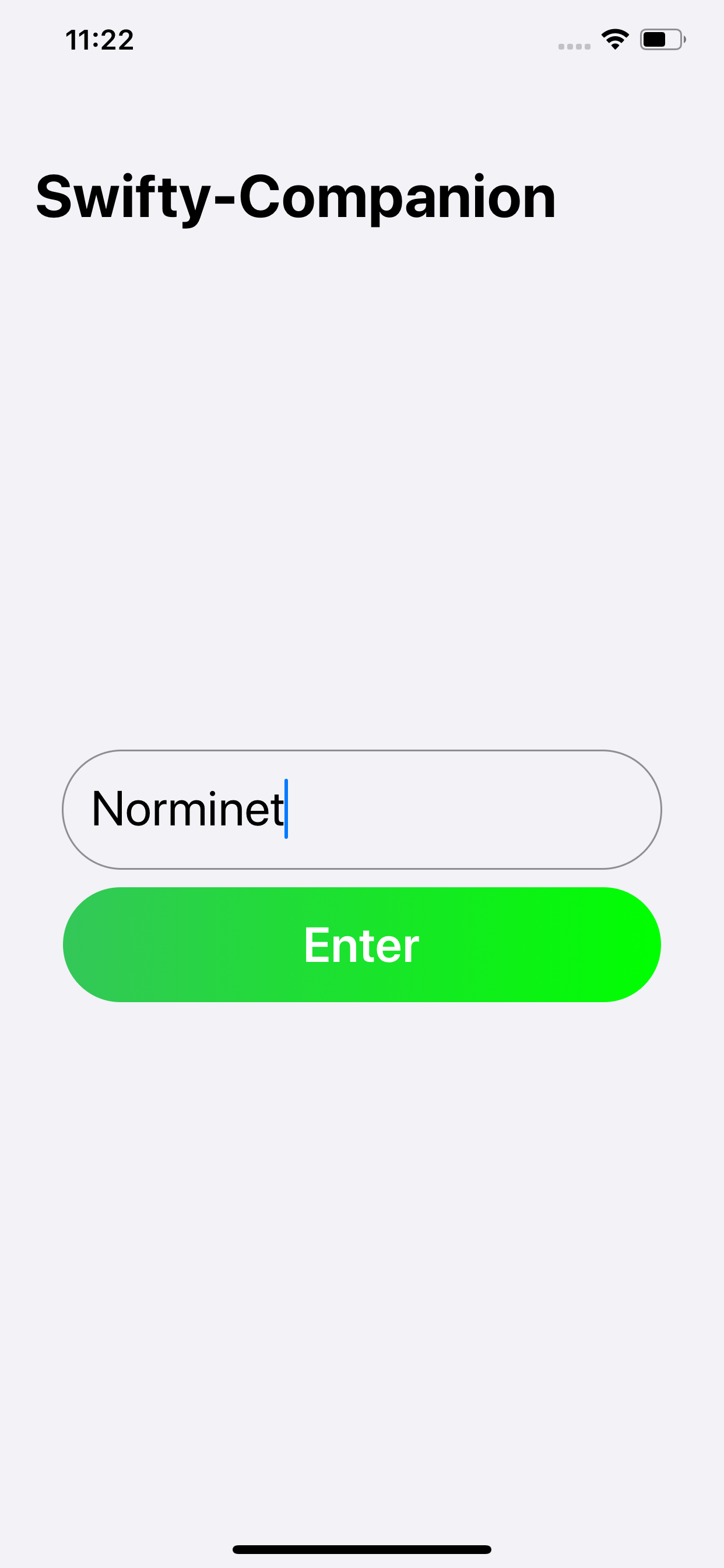 Screenshot of the norminet user search