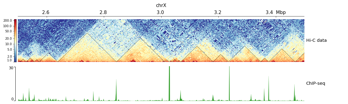 pyGenomeTracks bigwig example