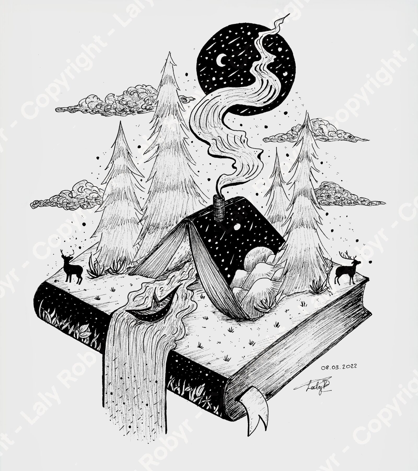 The Book smoking Tents