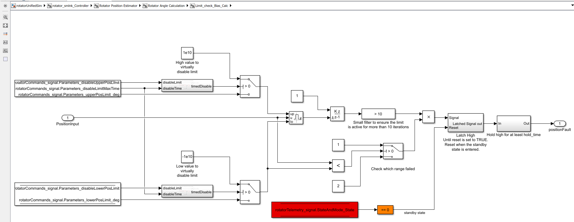 Software limit implementation