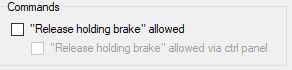 Allow brake release