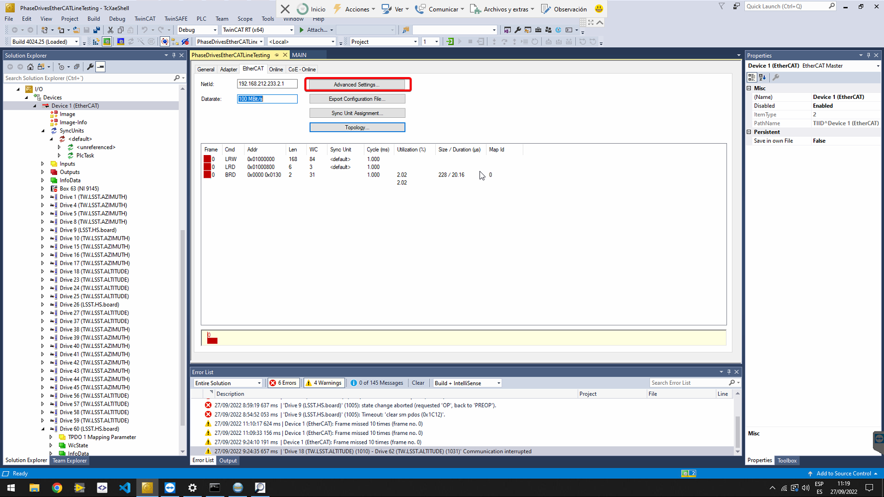 Advanced EtherCAT Configuration