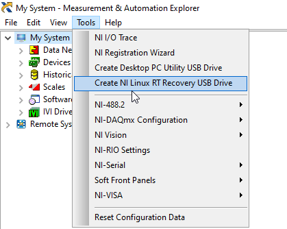 Generate NI Linux RT USB