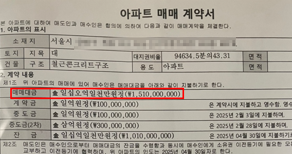목동신시가지 매수 계약서