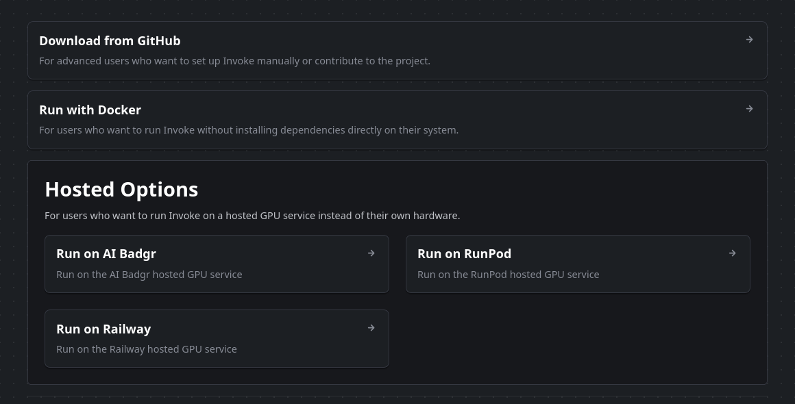 Redesigned Hosted Options section
