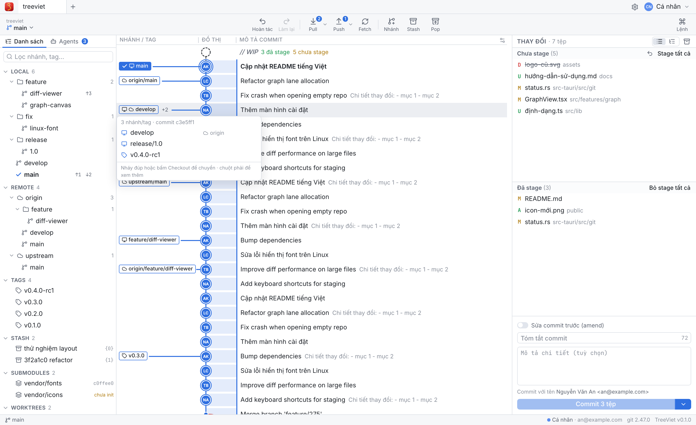 Giao diện sáng / Light theme