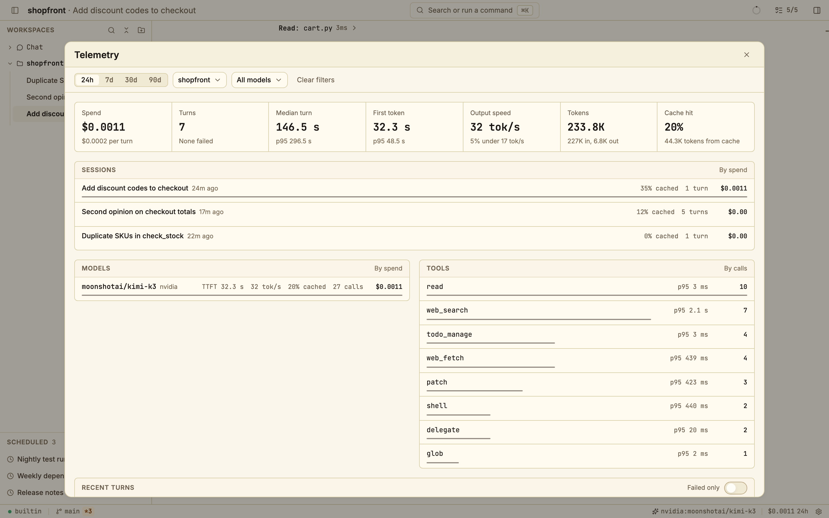 Telemetry summary