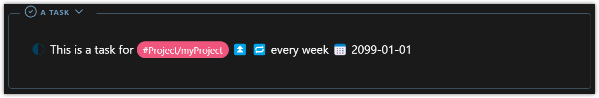 screenshot of a task