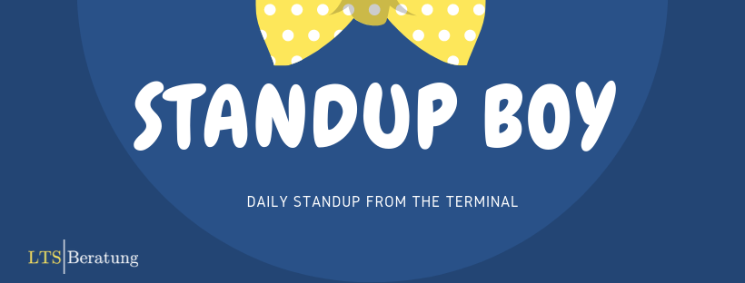 Standup boy: Daily standup from the terminal