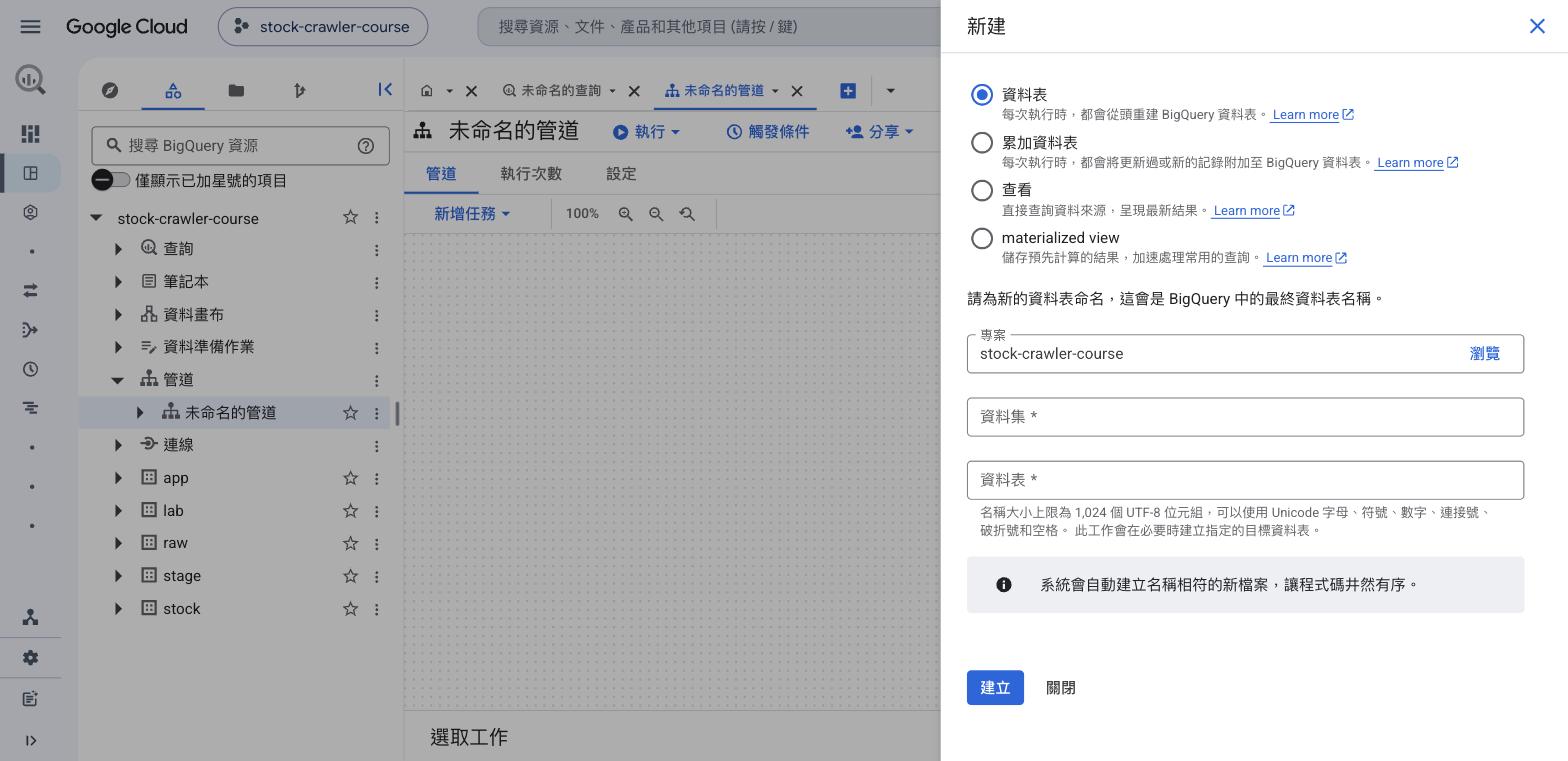 管道任務的四種輸出型態