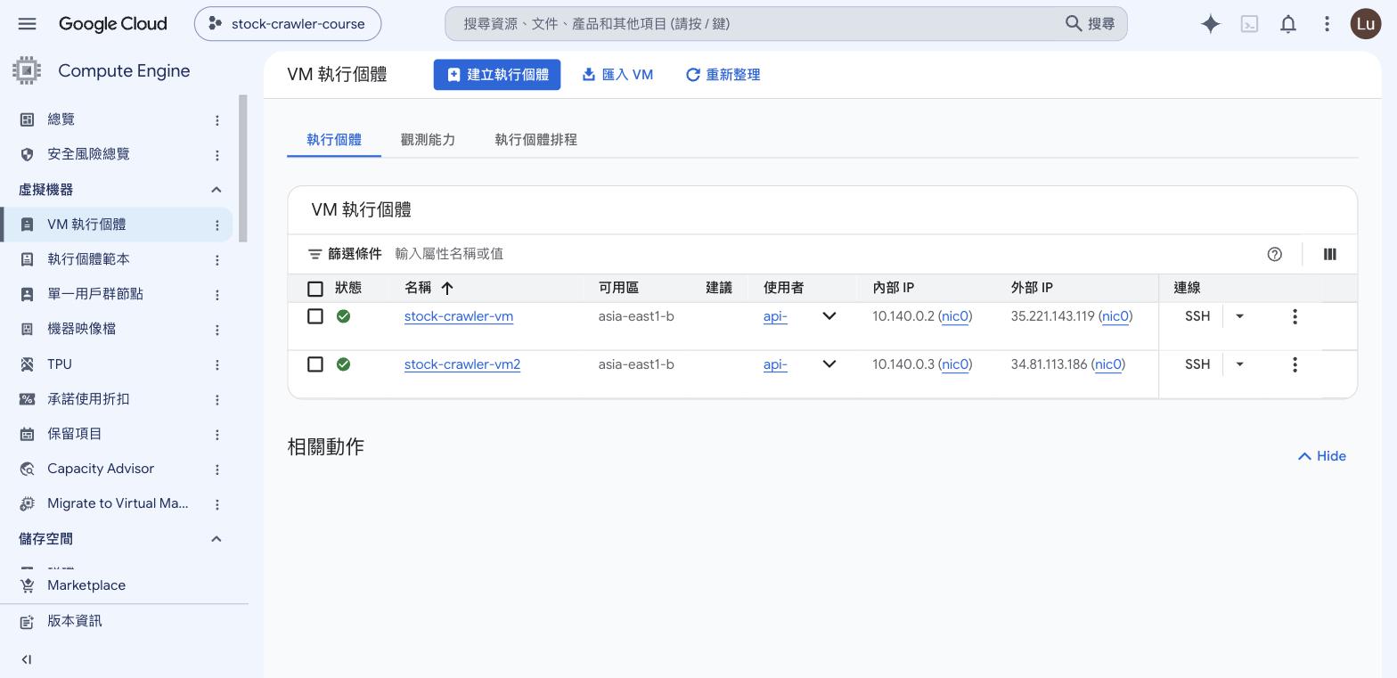 VM 清單兩台