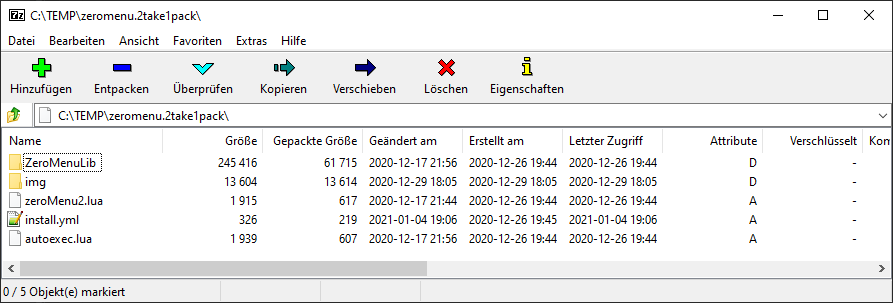 example of an opened pack with 7zip