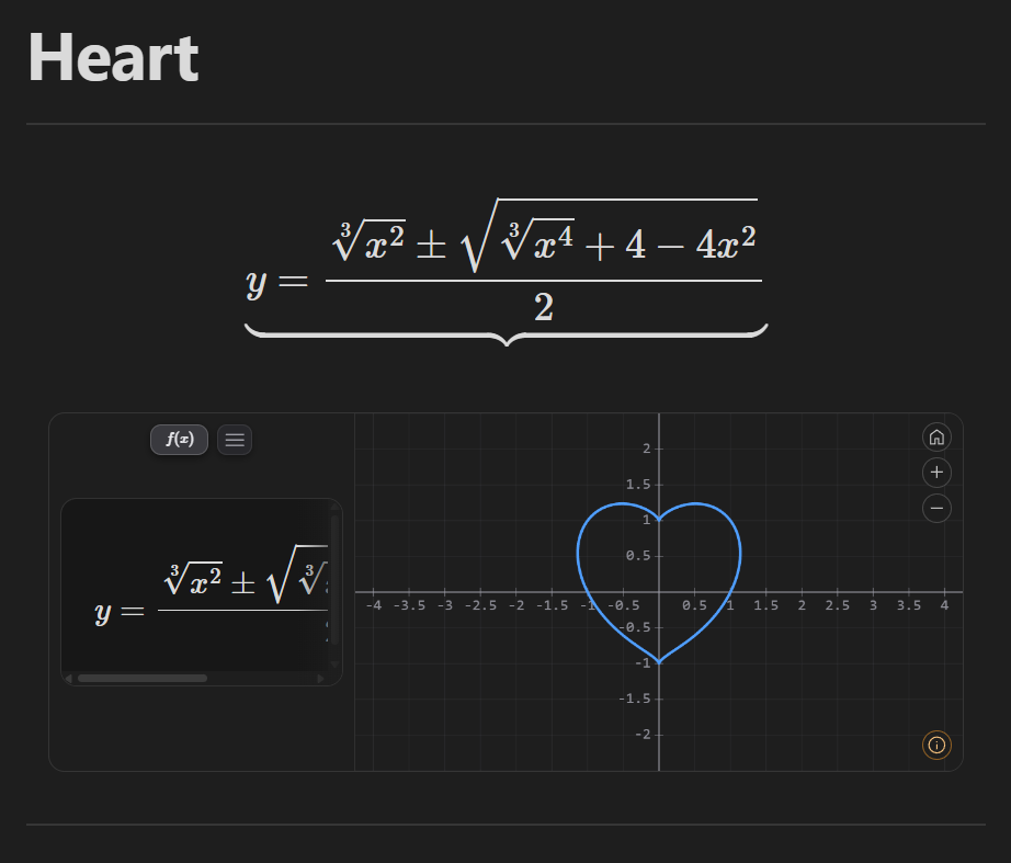 LMath tracing a heart-shaped implicit curve on a Cartesian plane