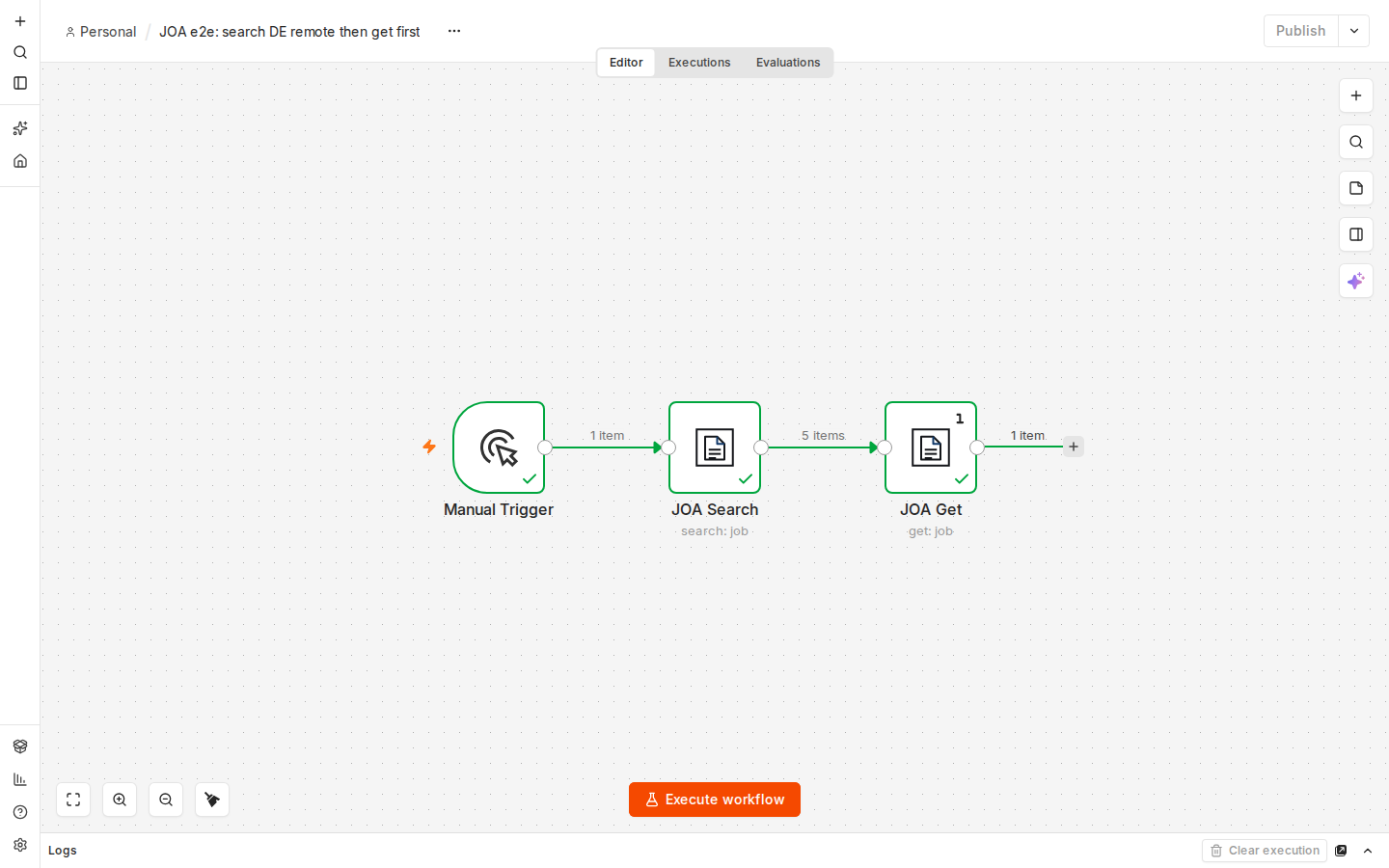 Search and Get in a workflow