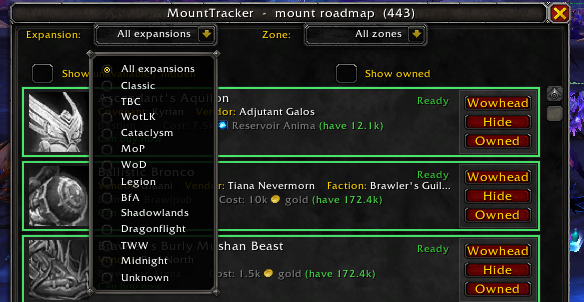 Expansion filter