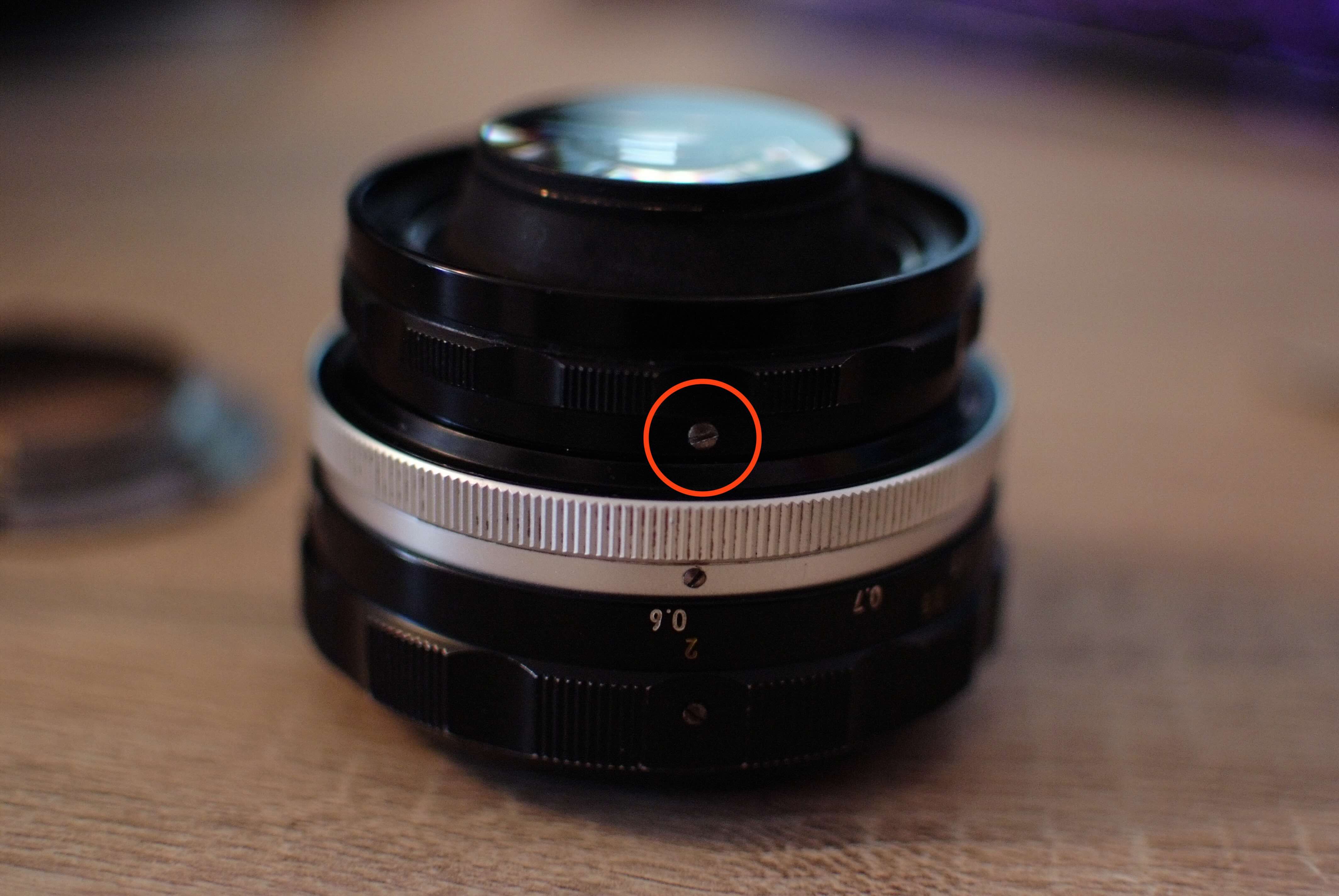remove aperture control ring