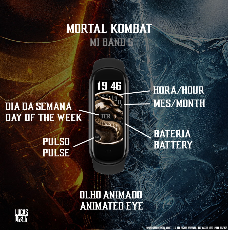 Mortal Kombat By Lucaslpsan Xiaomi • Amazfit Mi Band 5 Amazfit Zepp Xiaomi Haylou Honor 7742