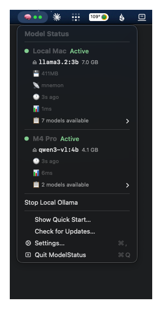 ModelStatus screenshot 1