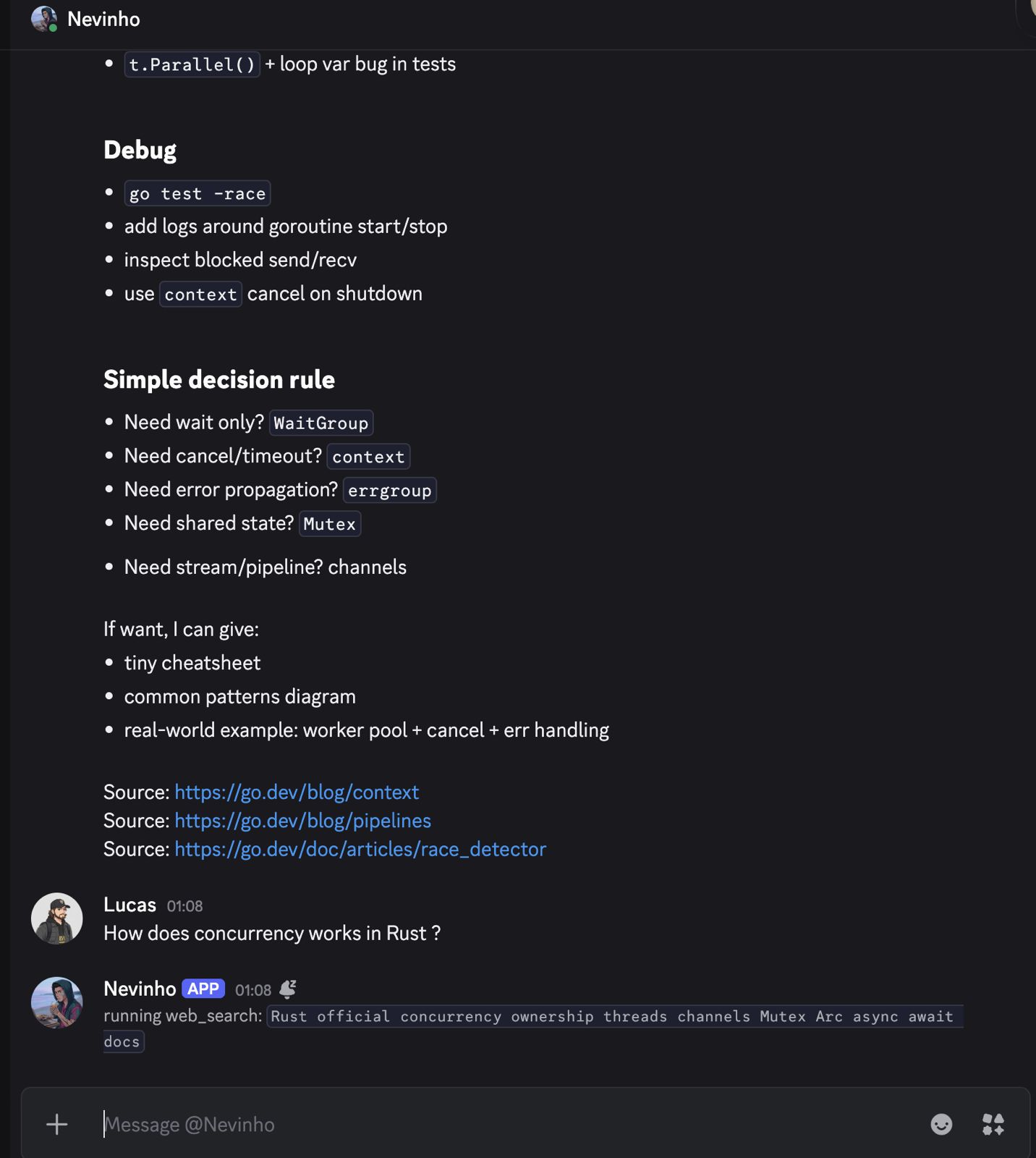 Agent running web_search tool to answer a question