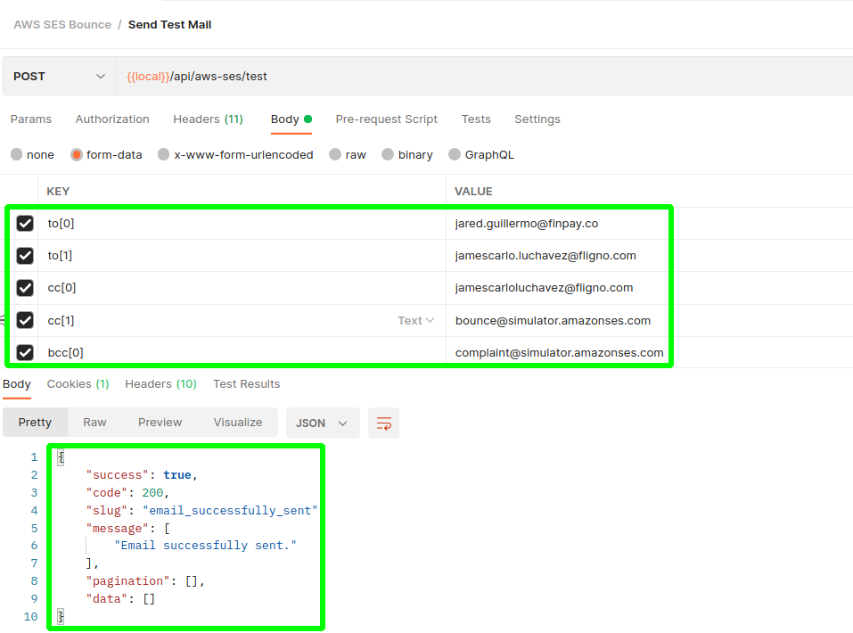 AWS SES Bounce Send Test Email AWS SES Bounce Send Test Email