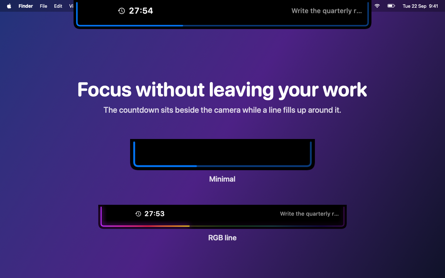 Focus without leaving your work
