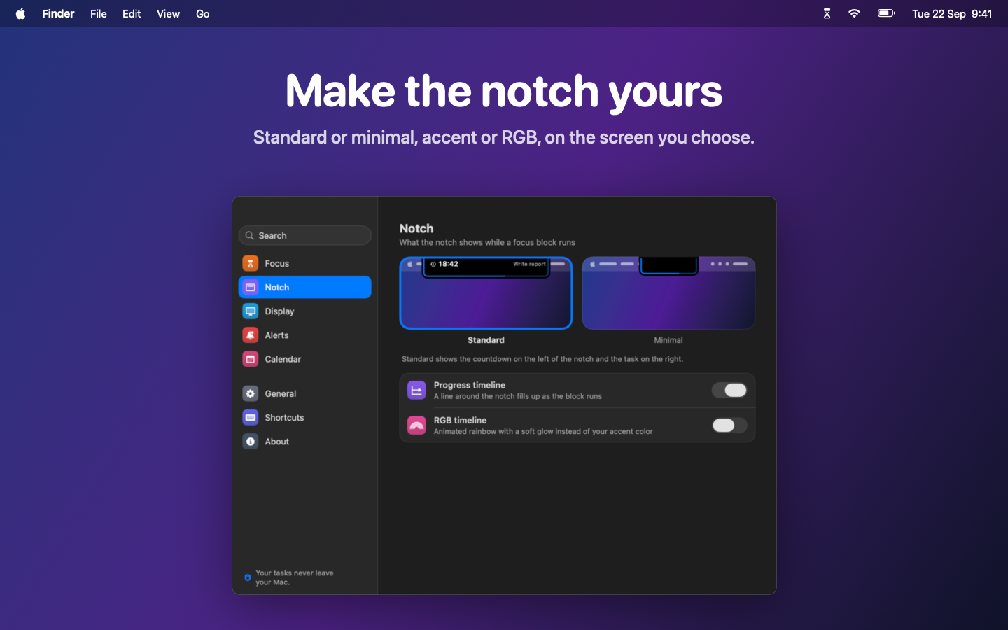 Make the notch yours