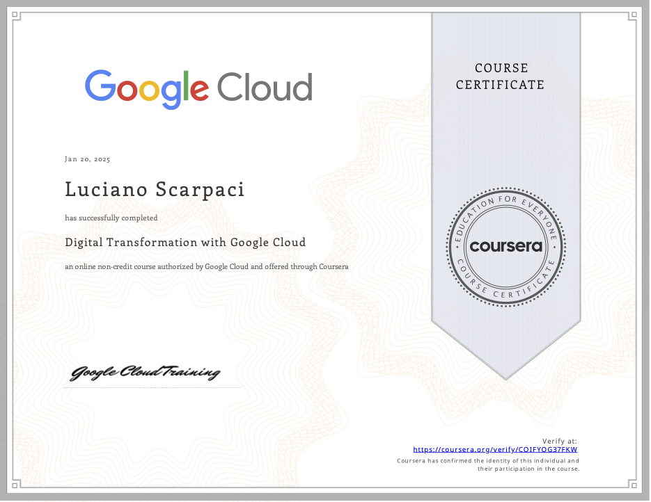 Digital Transformation with Google Cloud