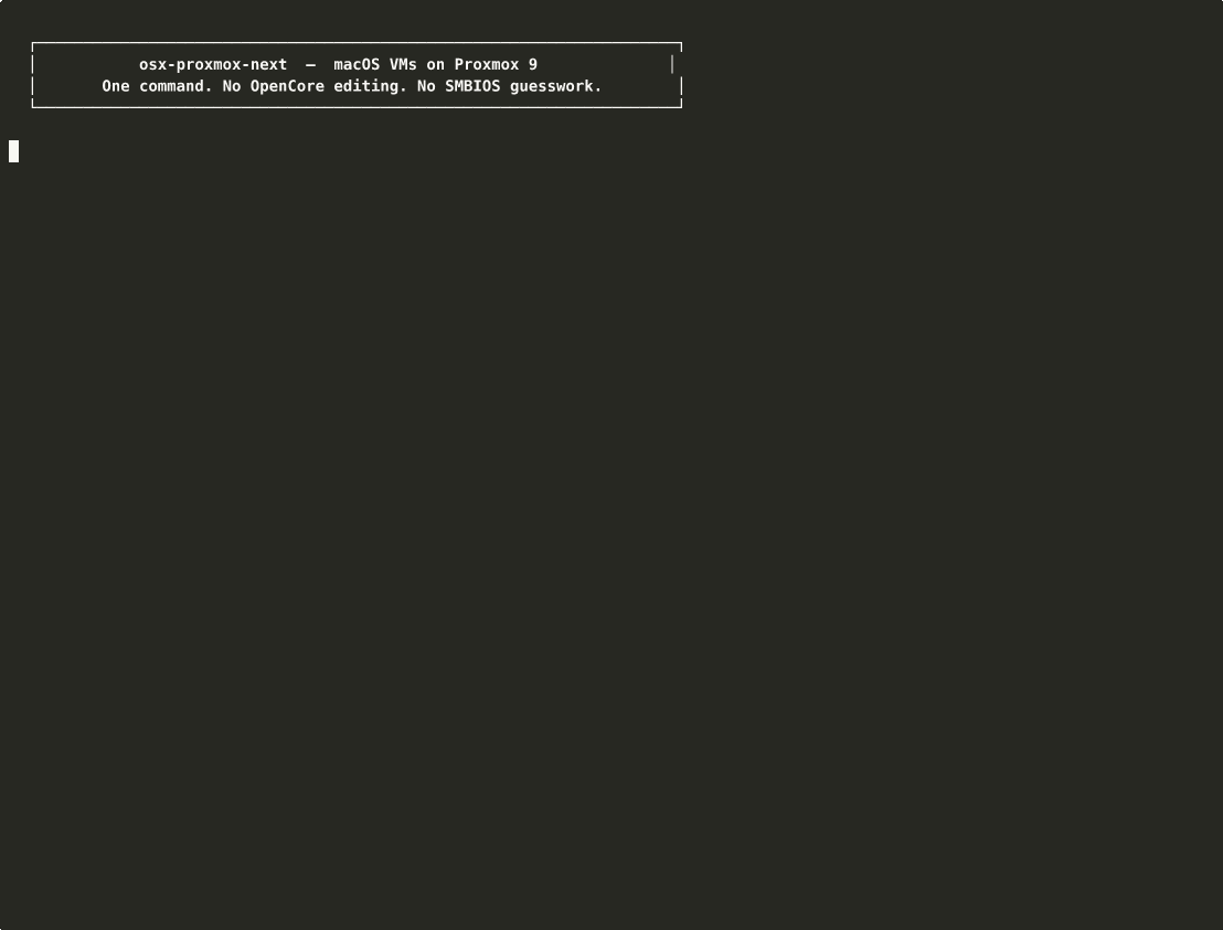 osx-proxmox-next CLI demo