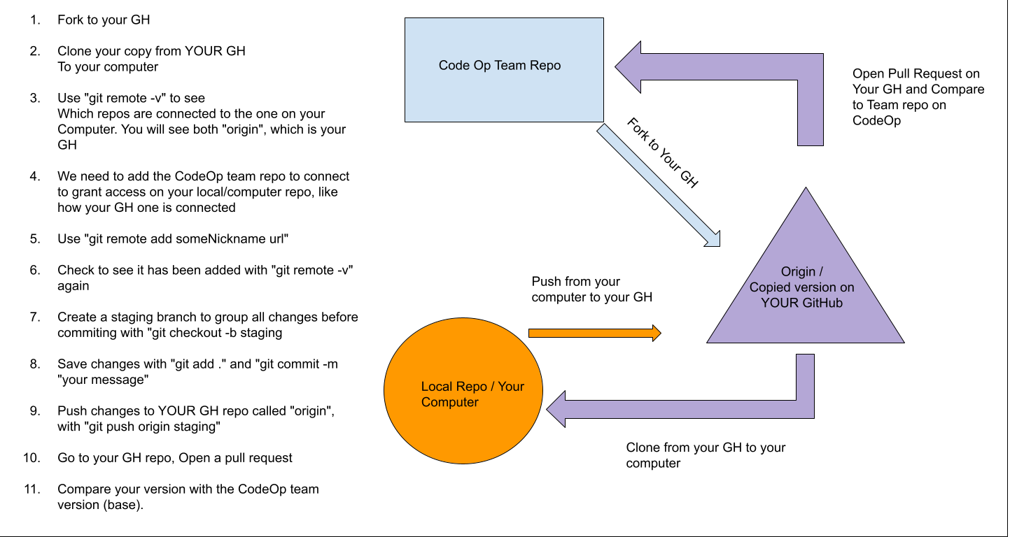 Visual flow for Forking and Setup