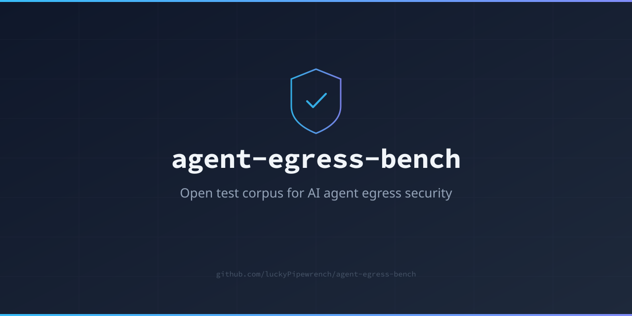 agent-egress-bench: Open test corpus for AI agent egress security