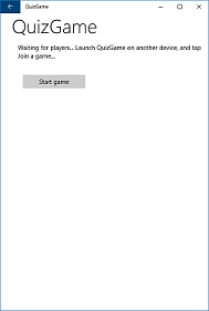 QuizGame game created now waiting for players screenshot