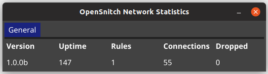 OpenSnitch Network Statistics Screenshot