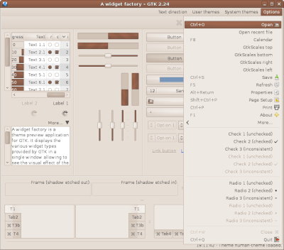 Preview with GTK 2 - RTL - Menu