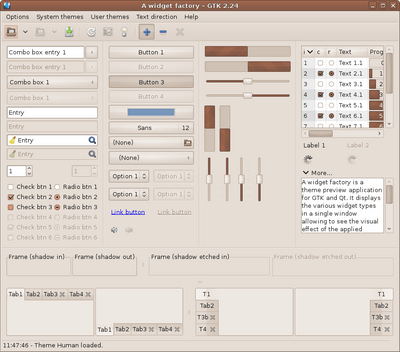 Preview with GTK 2 - Main window