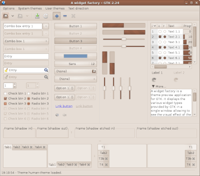 Preview with GTK 2 - Main window