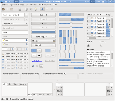 Preview with GTK 3 - Blue variation - CSD main window