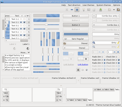 Preview with GTK 3 - RTL - Blue variation - Main window