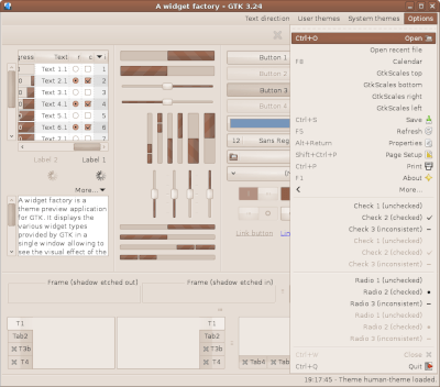 Preview with GTK 3 - RTL - Menu