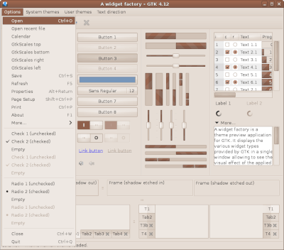 Preview with GTK 4 - Menu