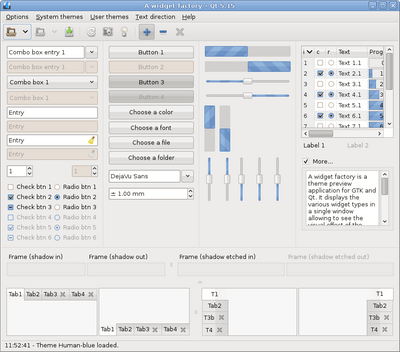 Preview with Qt 5 - Blue variation - Main window