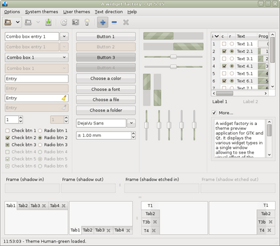 Preview with Qt 5 - Green variation - Main window