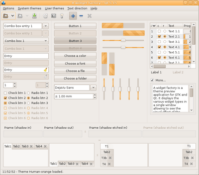 Preview with Qt 5 - Orange variation - Main window