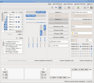 Preview with Qt 5 - RTL - Blue variation - Main window