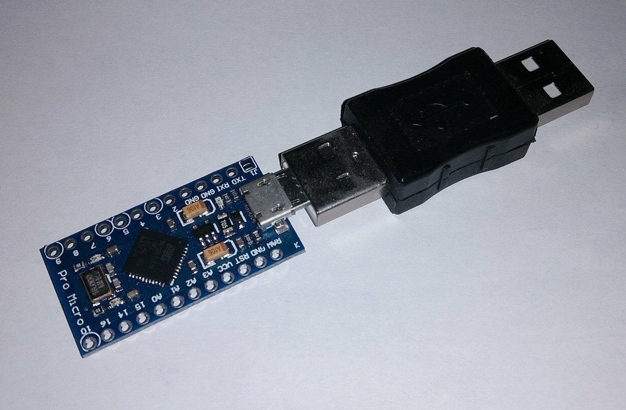 Arduino leonardo mini with USB adapter